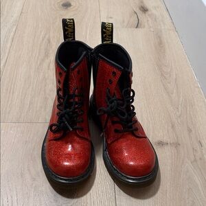 Red Glitter Dr Martens Boots